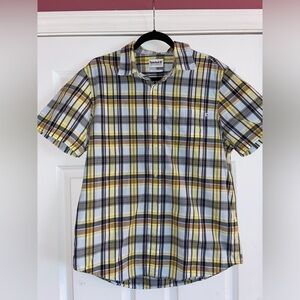 Timberland Men’s Large Plaid Button Down Short Sleeve Shirt